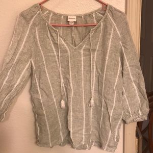 Oversized quarter sleeve blouse